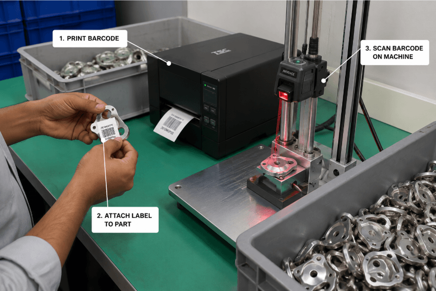 Traceability & Smart Manufacturing — QR code product tracking on the shopfloor