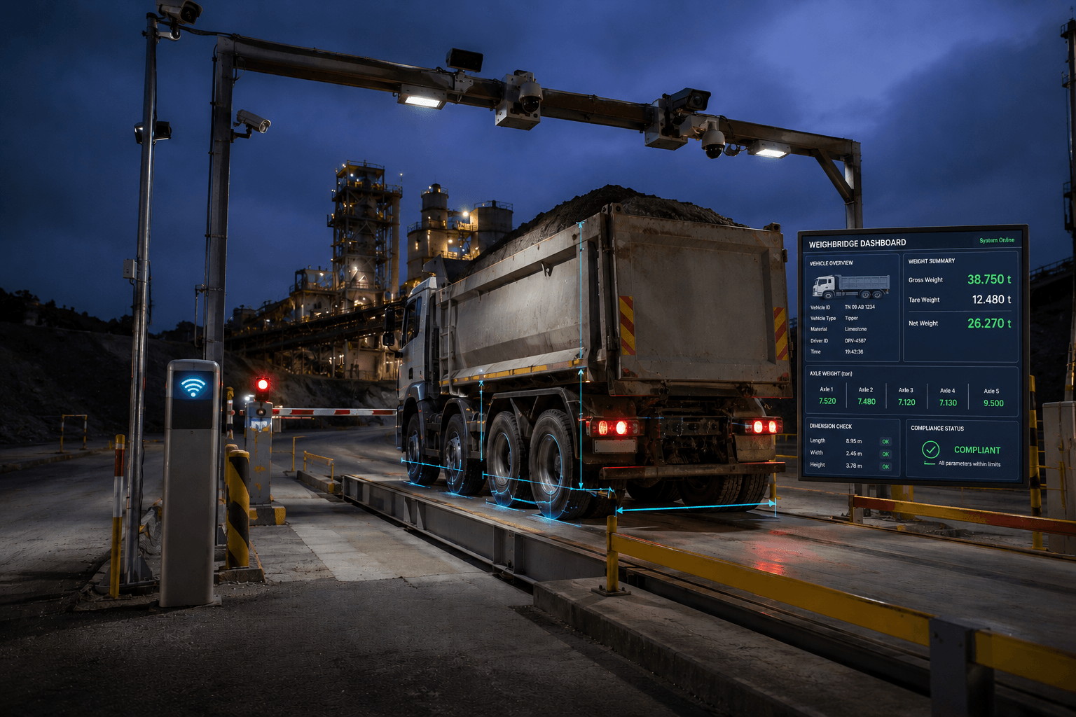 Dual-Layer Intelligent Weighbridge System — AI-powered truck weighing automation in India